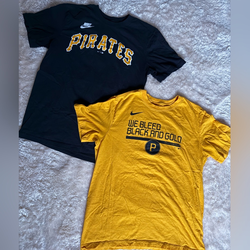Nike MLB Pittsburgh Pirates Black and Gold Tees
